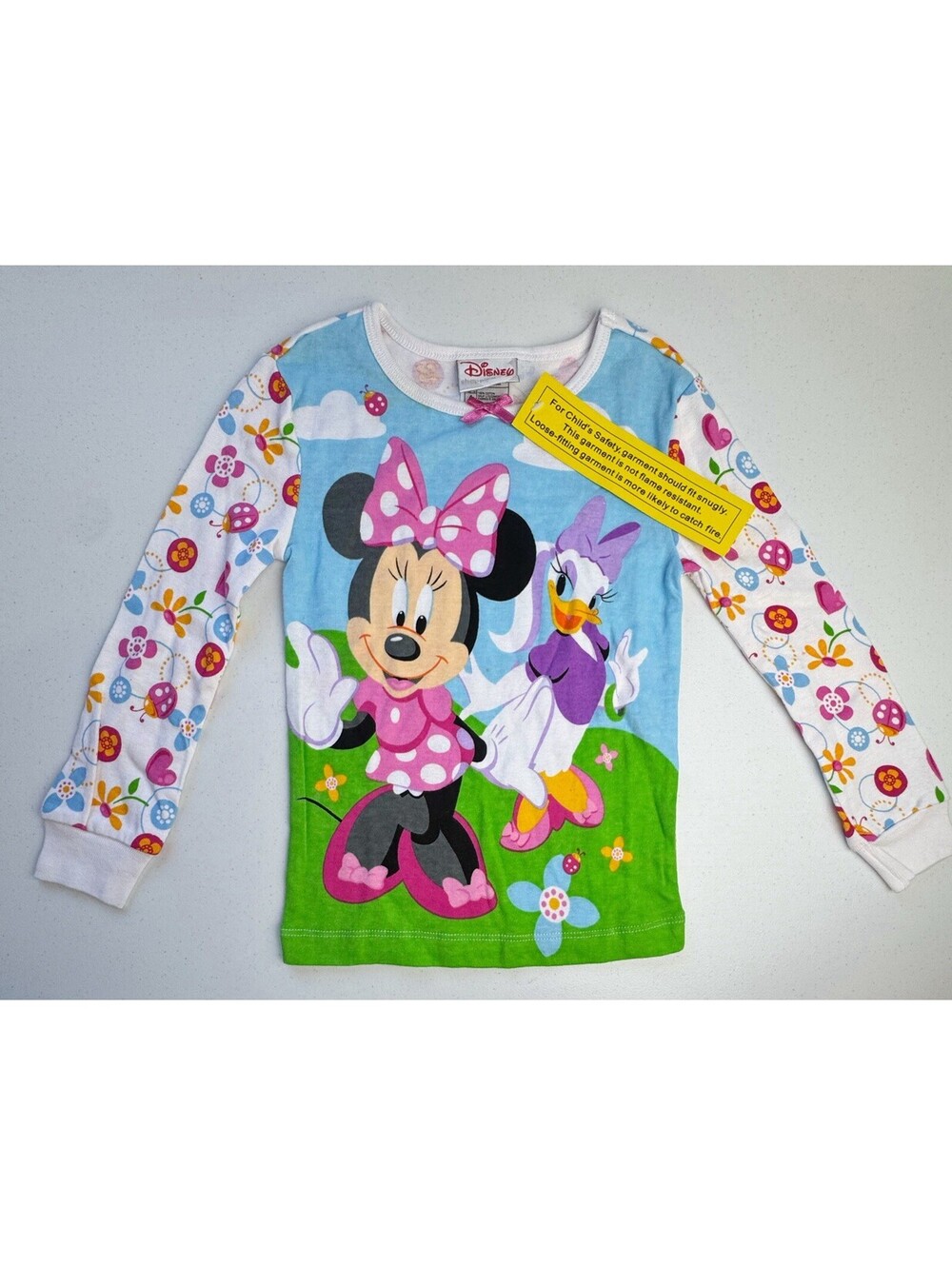 NWT Disney Minnie & Daisy Floral Pajama Top Size 4